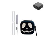 Silicone Protective Case for Shokz OpenFit Air Earbuds - Durable and Eco-Friendly Bluetooth Earphone Cover with Precise Holes and Charging Compatibility - Shock-proof, Comfortable Touch,Black Face