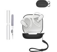 Silicone Protective Case for SHOKZ OPENFIT AIR Open Earbuds - Durable and Eco-Friendly Bluetooth Earphone Cover with Precise Holes and Charging Compatibility - Shock-proof, Comfortable Touch,Black
