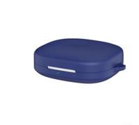 Silicone Protective Case for Shokz OpenFit Pro Earbuds Dustproof Shockproof Cover With Carabiner Soft Skin Lightweight Charging Dock Accessory Precise Cutouts Multiple Colors(Dark Blue)