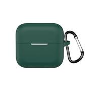 Silicone Protective Case for Soundcore AeroClip 2, Soft Skin Cover Earbuds Sleeve with Carabiner All-Round Protection for AeroClip 2 Drop-Proof and Dust-Proof Accessories, Green