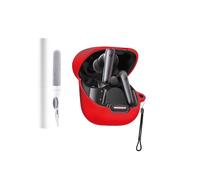 Silicone Protective Case for Soundcore Liberty 4 NC Earbuds - Durable and Eco-Friendly Bluetooth Earphone Cover with Precise Holes - Shock-proof, Comfortable Touch - Red