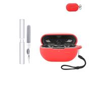 Silicone Protective Case for SoundPEATS PearlClip Pro, Premium Soft TPU Protective Cover, Anti-Scratch, Shockproof, Lightweight Design,Red