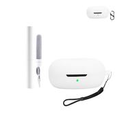 Silicone Protective Case for SteelSeries ARCTIS GAMEBUDS Earbuds - Durable and Eco-Friendly Bluetooth Earphone Cover with Precise Holes - White