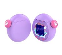 Silicone Protective Case for Tamagotchi Paradise, Anti-slip Drop-proof Dust-proof Protector Cover With Button Cap for Interactive Virtual Electronic Pet Accessories (Purple)