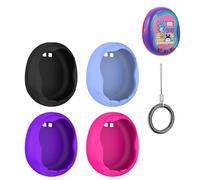 Silicone Protective Case for Tamagotchi Uni (2023) Virtual Pet Machine, Soft Sleeve Cover Anti-Fall Anti-Scratch Pet Game Console Case with Finger Lanyard (Blue)