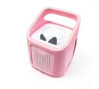 Silicone Protective Case for Tonies Toniebox 2 Audio Player, Shockproof Anti-Slip Cover with Portable Carry Handle, Solid Color Slim Sleeve (Pink)