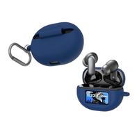 Silicone Protective Case for TOZO NC20 Pro/NC20, Soft Skin Cover Shockproof Anti-Drop Earbuds Sleeve All-Round Protection Skin Shell with Carabiner (Blue)