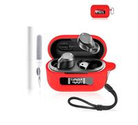 Silicone Protective Case for TOZO NC9 Hybrid Active Noise Cancelling Earbuds 2024 - Durable and Eco-Friendly Bluetooth Earphone Cover with Precise Holes - Red