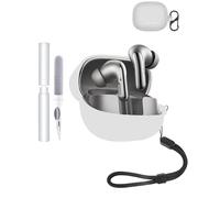 Silicone Protective Case for xiaomi Buds 5 Pro Earbuds - Durable and Eco-Friendly Bluetooth Earphone Cover with Precise Holes and Charging Compatibility - Shock-proof, Comfortable Touch,White