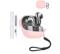 Silicone Protective Case for xiaomi Buds 5 Pro Earbuds - Durable and Eco-Friendly Bluetooth Earphone Cover with Precise Holes and Charging Compatibility - Shock-proof, Comfortable Touch,Pink