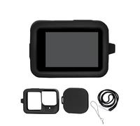 Silicone Protective Case Lens Cap for GoPro Hero13 Action Camera,Bring a hanging rope,Soft Shell,Dustproof,Anti-Slip,Anti-Scratch,Full Protection,Light & Thin & Portable，Black