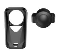 Silicone Protective Case + Lens Cap for Insta360 X6, Lens Protector Cover and X6 Action Camera Body Sleeve All-Round Protection for Insta360 X6