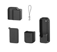 Silicone Protective Case Sleeve for DJI Osmo Pocket 4 Camera Gimbal Lens Cap Screen Cover Protective Case Shell (Black)
