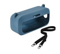 Silicone Protective Case with Shoulder Strap for Bose for Soundlink Plus, Shockproof Cover, Lightweight Design, Access to Buttons, Black (Blue)