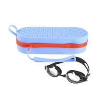 Silicone Protective Cases, Swim Goggle Storage Holder, Colorful Travel Case with Drain Hole, Waterproof Dustproof Organizer for Goggles Sunglasses, (1PC Random Color), for Outdoor Swimming Sports