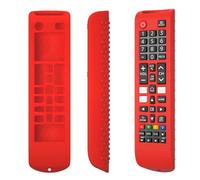 Silicone Protective Cover Anti-Slip Protective Case Shockproof Protective Controller Sleeve Skin with Lanyard for Smart TV Remote BN59-01315A 01315B (Red)