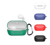 Silicone Protective Cover Case For Sony WF-C710N Headphone Protective Case Shockproof and Dustproof Earphone Box Protective Sleeve with Hook Accessories (White)