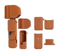 Silicone Protective Cover for DJI Osmo Pocket 4P, Soft Skin Grip Cover Sleeve All-Round Protection Camera Screen Lens Cover Guard Protector Accessories，Brown