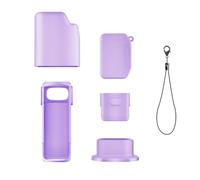 Silicone Protective Cover for Insta 360 Luna Ultra, Lens Screen Handle Protective Sleeve Case, Action Camera Accessories，purple