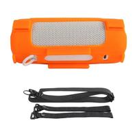 Silicone Protective Cover for JBL Grip, Flexible Soft Case Travel Carrying Sleeve with Detachable Shoulder Strap and Bike Fixed Strap (orange)