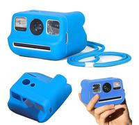 Silicone Protective Cover for Polaroid GO Camera - Soft, Shockproof, Drop-Proof, Waterproof Case with Wrist Strap - Portable Gift for Photography Enthusiasts (Blue)
