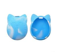 Silicone Protective Cover for Tamagotchi Digital Pet, Travel Storage Case with Chain, for 4u, 4u+, PS, Mix, Meets, IDL, ID, Blue/Yellow/Pink(Blue)