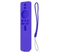 Silicone Protective Cover for TV Stick 4K Remote Control Case Anti Slip Design with Lanyard Durable Soft Skin Friendly Lightweight Shockproof Washable Material (Purple Set)