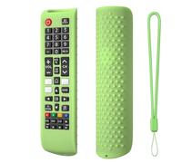 Silicone Protective Cover Shockproof Protective Controller Sleeve Skin with Lanyard TV Remote Control Case for Smart TV Remote BN59-01315A 01315B (Green)