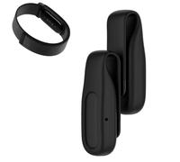 Silicone Protective Cover with Metal Spring Clip, Compatible with Fitbit Air Activity Tracker, Anti-Scratch Shockproof Clip Case, Portable Wearable Accessory for Sports Daily Carry (Black)