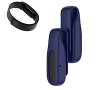 Silicone Protective Cover with Metal Spring Clip, Compatible with Fitbit Air Activity Tracker, Anti-Scratch Shockproof Clip Case, Portable Wearable Accessory for Sports Daily Carry (Blue)