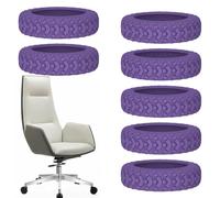 Silicone Protective Covers - Noise Reducing Wheel And Chair Covers | Silicone Caps For Suitcase Wheels And Chair Legs | Furniture & Travel Accessories - Travels For, Purple., Se référer à la