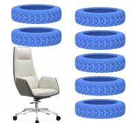 Silicone Protective Covers - Noise Reducing Wheel And Chair Covers | Silicone Caps For Suitcase Wheels And Chair Legs | Furniture & Travel Accessories - Travels For, blue, Se référer à la description