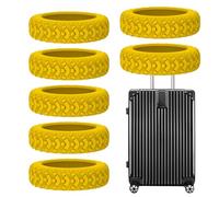 Silicone Protective Covers - Noise Reducing Wheel And Chair Covers | Silicone Caps For Suitcase Wheels And Chair Legs | Furniture & Travel Accessories - Travels For, yellow, Se référer à la