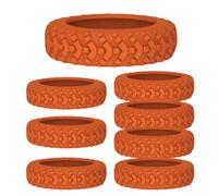 Silicone Protective Covers - Noise Reducing Wheel And Chair Covers | Silicone Caps For Suitcase Wheels And Chair Legs | Furniture & Travel Accessories - Travels For, Orange colour, Se référer à la