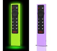Silicone Protective Remote Cover for NVIDIA Shield TV Pro/4K HDR Remote Controller(Glow Gree+Purple) - 2 Pack
