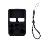 Silicone Protector Case Tailored to Fit the For R36S Handheld Gaming Console Perfectly Offers Reliable Protection Against Impacts with a Practical Carrying Strap (Black)