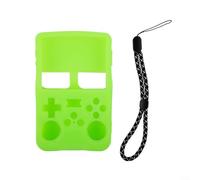 Silicone Protector Case Tailored to Fit the For R36S Handheld Gaming Console Perfectly Offers Reliable Protection Against Impacts with a Practical Carrying Strap (Night light green)