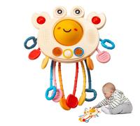 Silicone Pull String Activity Toys Baby Sensory Montessori Toys for 18 Months Toddler Fidget Sensory Car Seat Airplane Travel Toy for 1-3 Year Old Girl Boy Soft Food Grade Silicone Birthday Gifts