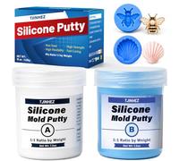 Silicone Putty, 1LB Flexible Silicone Mold Making Kit, Non-Toxic, Easy 1:1 Mixing Ratio, Fast Cured & Reusable Molding Compound for Resin, Soap, Wax, Jewelry Making