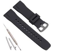 Silicone Quick release Watch Band Compatible with Casio PRG-650Y PRG-600 PRW6600 Men's Rubber Strap Replacement For Pro Trek PRG-650Y wristband Waterproof Bracelet 24mm Black Black