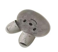 Silicone Rabbit Foot Rubbing Pad, Foot Washing Massage Pad with Non-Slip Suction Cups- Cleans, Smooths, Exfoliates & Massages Without Bending, Perfect for Shower or Bathtub for Men & Women (Gray, S)