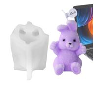 Silicone Rabbit Mold - 3D Easter Bunny Candle Wax Mold, DIY Resin Casting Of Gypsum Mold, Durable Chocolate Rabbit Shape, Creative Rabbit Resin Mold | Cute Decorative Easter Bunny Mold For Home