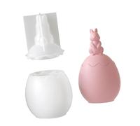 Silicone Rabbits Eggs Shape Crafting Mold for Making and Jewelry Organizers Containers Easy Demolding Craft Set Small Plant Container Mold