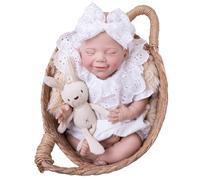 Silicone Reborn Baby Doll - Full Body Soft Silicone Realistic Newborn Girl and Boy Lifelike Sleeping Baby Doll for Collectors, Gifts or Therapy Use