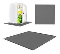 Silicone Refrigerator Mat - 60 x 60cm Anti-Slip Washing Machine Mat with Raised EdgeFridge Protector Mat Prevent Water Leaks Floor Protector Mat Fridge Wine Cabinet Drip Tray
