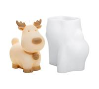 Silicone Reindeer Mold | 3D Elk Deer Christmas Resin Molds - Resin Casting Tool Art Craft Supplies for Jelly Clay Candy Cake Chocolate Home Party Decoration Creative Display