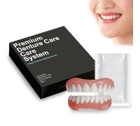 Silicone Reline Denture Set,Silicone Dentures with Teething Gelatin,Natural-Looking,Comfortable Teeth Veneers for a Confident Look