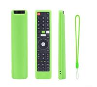 Silicone Remote Case for RM-C3228 Shockproof Cover with Leather Texture Non-Slip Grip Blue Red Black Luminous(Luminous Green)