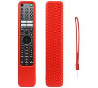 Silicone Remote Case Protective Cover Sleeve for Sony RMF TX500U TX500P TX500E TX600U TX600E TX600C TX621E TX621U TX520U TX520P Series TV Remote Anti-Slip Soft Skin Protector with Lanyard (Red)