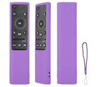 Silicone Remote Control Case Compatible with Samsung AH81-15047A AH81-15498A Soundbar Remote Shockproof Protective Shell Cover with a Lanyard (Purple)